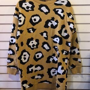 Nasty gal cheetah print sweater dress